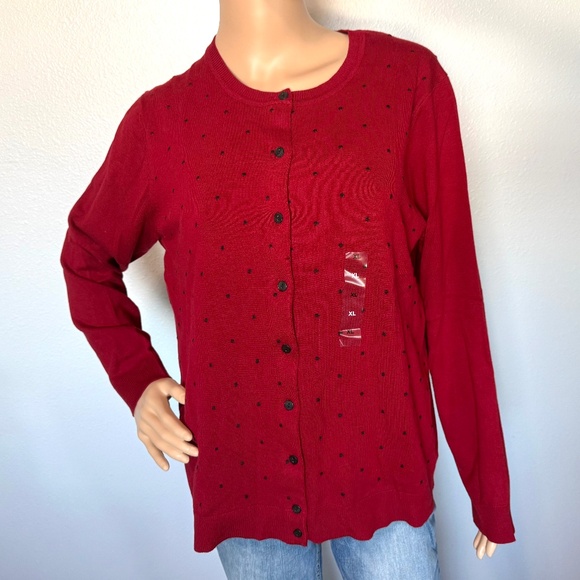 Karen Scott Sweaters - KAREN SCOTT Jersey Cardigan NWT (Size XLarge)